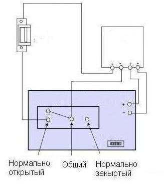 Схема подключения электромеханической защелки