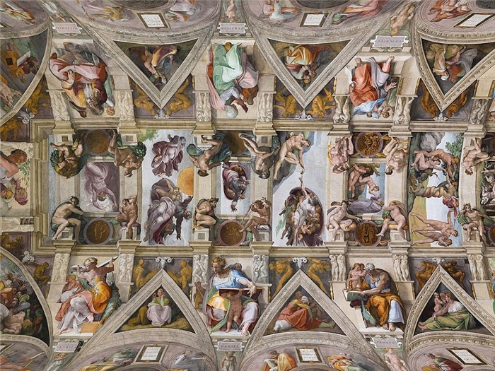 Фреска. Микеланджело. «Роспись потолка Сикстинской капеллы», 1512