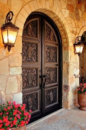 Особенности кованых дверей