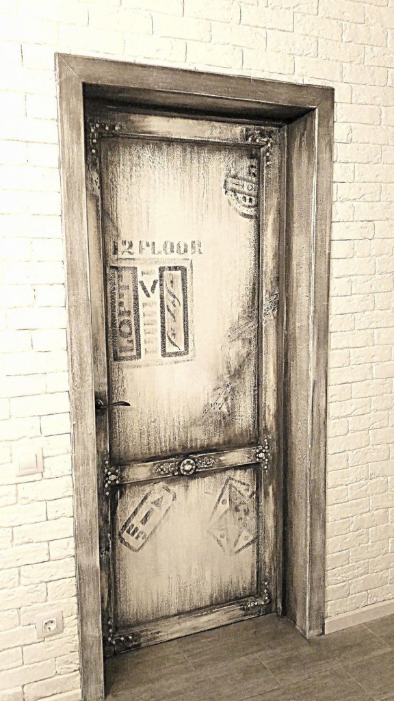 дверь в стиле кракелюр