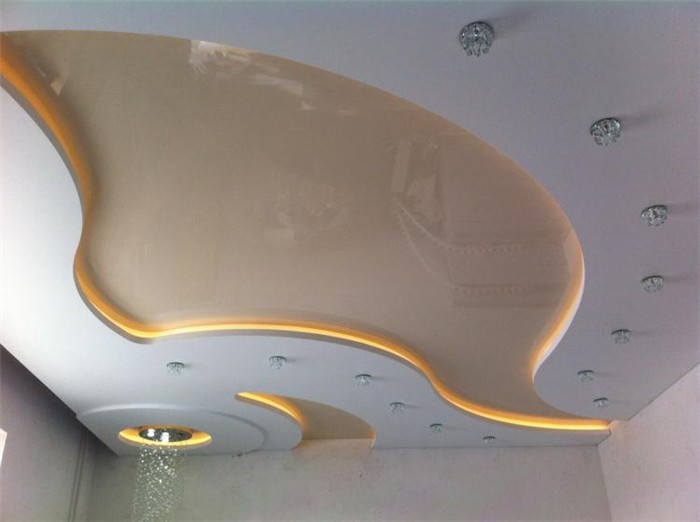 Дизайн потолков из гипсокартона - фото