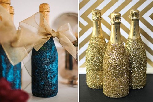 Как украсить шампанское на Новый год своими руками 3