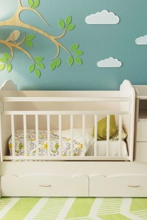 Кроватки для новорожденных с комодом: разновидности форм и размеров, советы по выбору