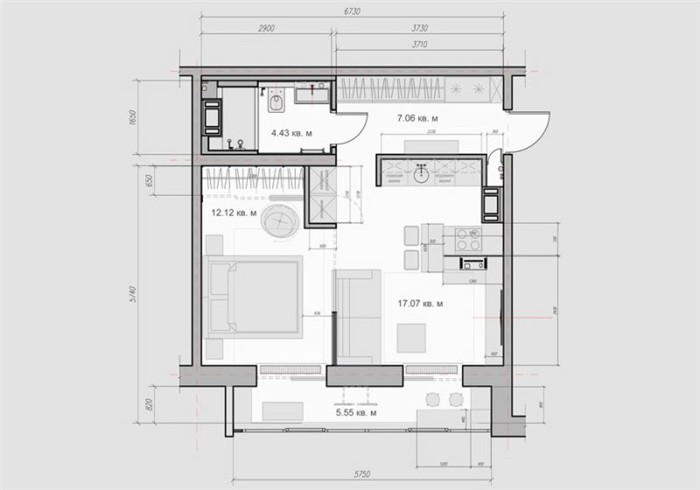 Квартира 40 метров для мужчины - дизайн интерьера
