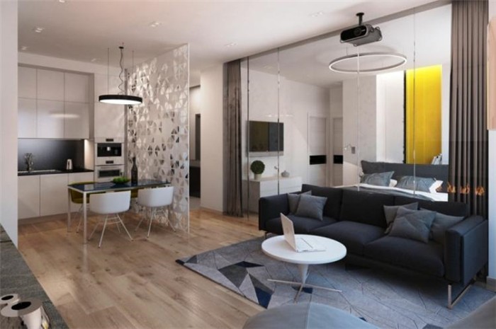 Дизайн интерьера квартиры-студии - фото реальных интерьеров