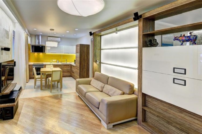 Дизайн интерьера квартиры-студии - фото реальных интерьеров