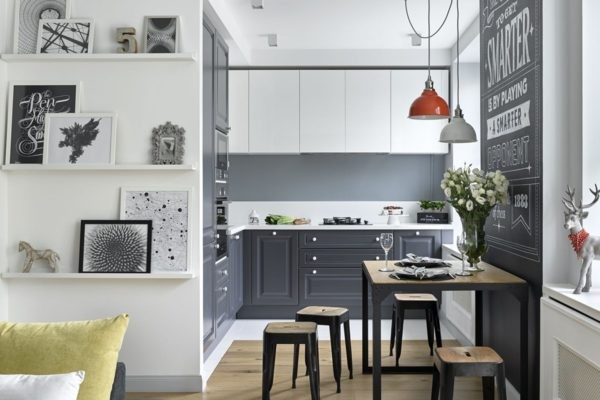 Дизайн кухни гостиной в скандинавском стиле - идеи оформления интерьера