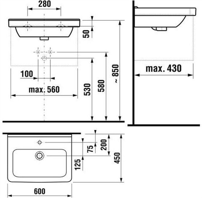 Модели lyra, zeta иtigo 100, умывальник размером 55 см для ванной комнаты, конструкции cubito и mio: разбираем детально