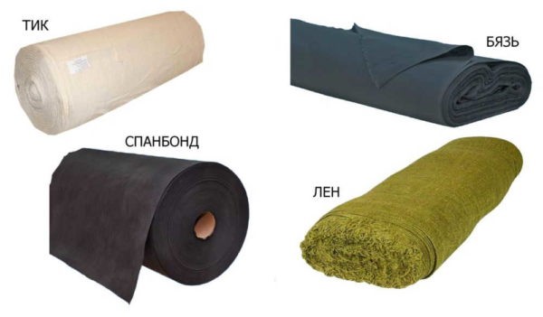 Технические ткани, которые используют, когда хотят перетянуть стул: тик, бязь, спанбонд, лен