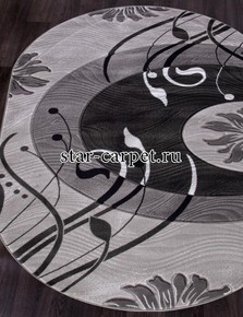 Прикроватный коврик MEGA CARVING 4780 цвет серый 