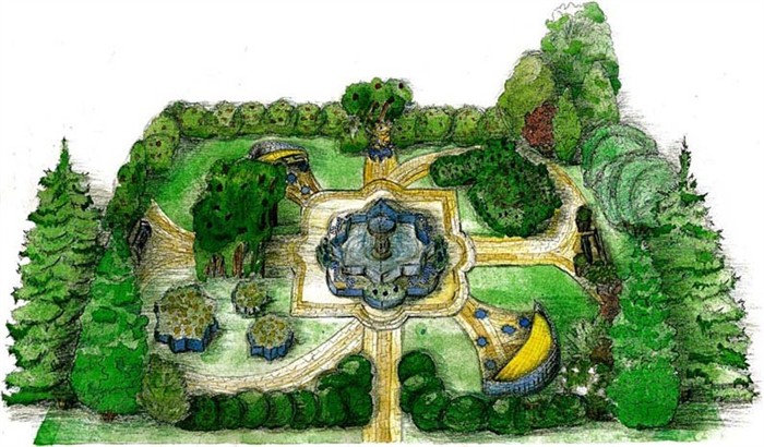 Эскиз мавританского сада
