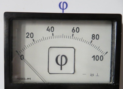 Прибор для измерения угла сдвига фаз с классом точности 2,5