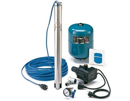 Набор оборудования для водоснабжения со скважинным насосом Grundfos SQ 3-40
